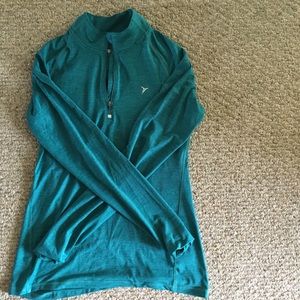 Teal quarter zip size M